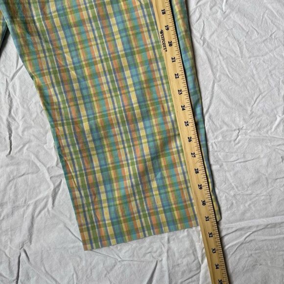 Lauren Ralph Lauren Pastel Rainbow Colorful Plaid Checkered Capri Women’s 14 LRL - Picture 10 of 10